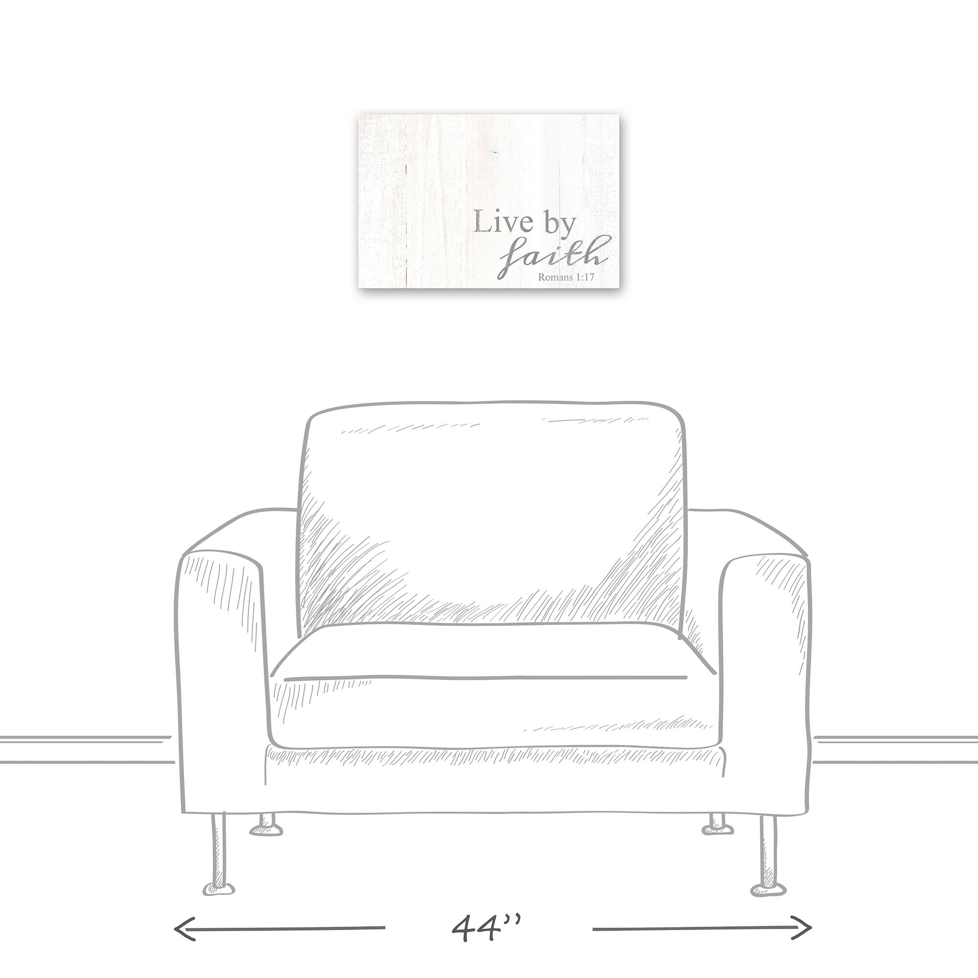Live By Faith 12" x 18" Canvas Wall Art